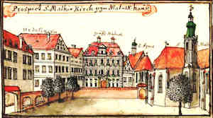 Prospect S. Mathie Kirch gegen Matusk. Haus - Koci w. Mateusza, widok oglny